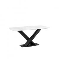 Стол обеденный Belle 160х90 белый мрамор