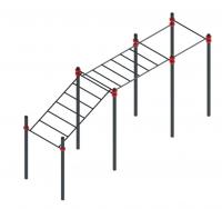 Воркаут Комплекс с наклонным рукоходом (89) ОВ 01-086