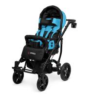 Кресло-коляска для инвалидов Армед Эвита нео (Черно-голубой, Пневматические шины) 