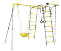 Дачный комплекс "Весёлая лужайка-2" + СЕТКА качели Romana R.103.25.04 (серый/жёлтый)