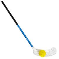 Клюшка для флорбола RealStick KIDSCAMP, арт.MR-KF-KC65L, 65см, +мяч, левый крюк, композит, чер-син