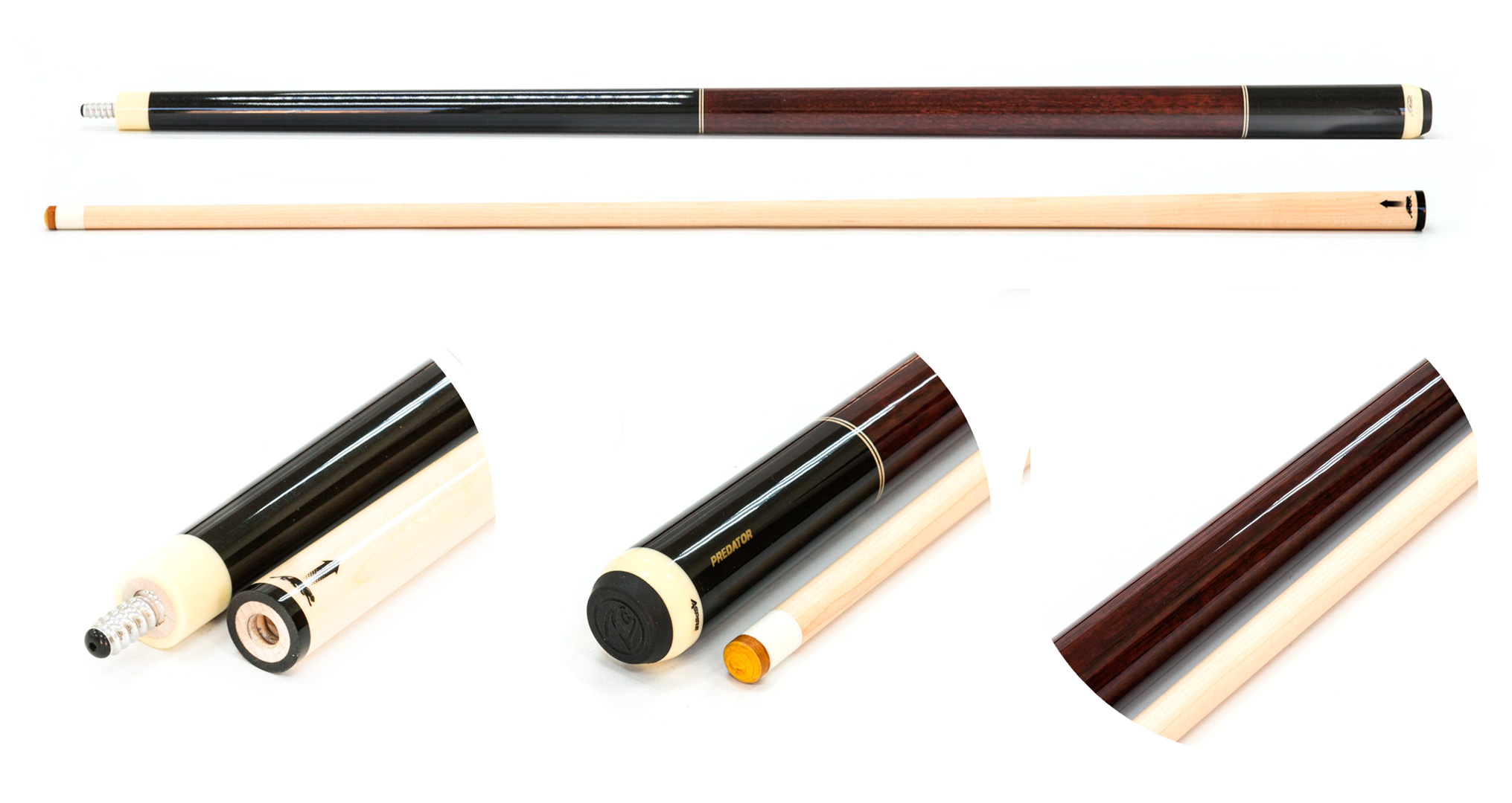 Кий / пул 2-pc "Predator Aspire 1-2, Mini Radial"