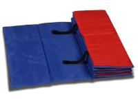 Коврик гимнастический INDIGO, SM-042-BLR, полиэстер, стенофон, cине-красный