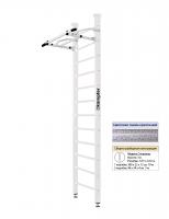 Шведская стенка Kampfer Swedish Ceiling (№6 Жемчужный Высота 3 м белый антик турник)