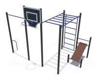 Кроссфит Рукоход со скамьей для пресса и шведской стенкой СОВ 04460