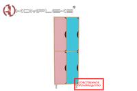 Шкаф для детской одежды двухъярусный 2-х секционный «AVKompleks Радуга 2»