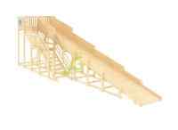 Зимняя горка "IgraGrad Snow Fox", скат 10 м, без окраски