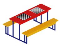 Столик взрослый шахматный МФ 04-304-Ш