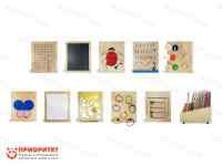 Набор тактильно-развивающих панелей «Счастливое детство» (с напольным основанием)