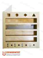 Настенный модуль с объемными телами и зеркалом «Сортер»