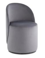 Пуф Loreen вращающийся велюр серый