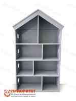 Стеллаж для игрушек и книг «Волшебный домик» (серый)