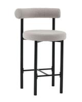 Стул полубарный Флорео букле светло-серый