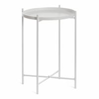 Столик журнальный TAVETT металл, 37,6*37,6*52 см, белый