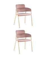 Стул Полин велюр розовый 2 шт