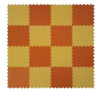 Коврик конструктор для игр и ползания, 16 клеток 260 мм, желто-оранжевый