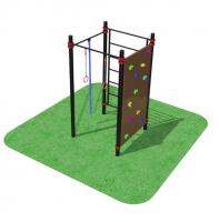 Комплекс спортивный с канатом, кольцами, шведской стенкой и скалодромом