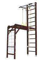 Шведская стенка Kampfer Union Ceiling (№5 Шоколадный Высота 3 м белый антик турник)