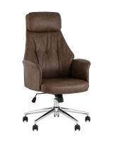 Кресло офисное TopChairs Neoma коричневый экокожа