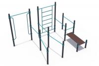 Воркаут (комплекс из швед.стенки, поручн., брусьев и скам.для пресса для людей с ОВЗ ГТО 108 мм) СОВ 01206