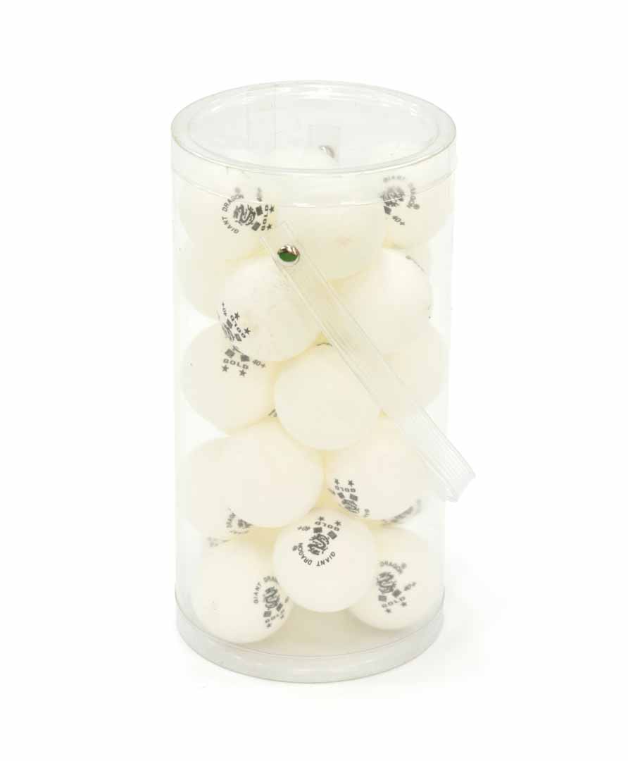 Мячи Dragon Training Gold 2* New (24 шт, бел.) в тубусе