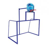 Ворота футбольные с баскетбольным щитом СО 07-607