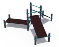 Воркаут Скамья для пресса (ГТО 108 мм, тройная скамья из двух наклонных и одной прямой) СОВ 01120.1