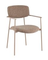 Стул Doe коричневый бежевые ножки
