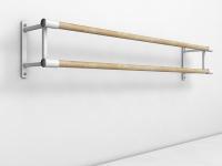 Станок хореографический настенный, двухрядный (2,0 м) поручень - сосна IMP-A440