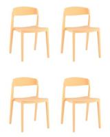 Стул Moris пластик бледно-желтый 4 шт.