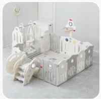 Манеж UNIX Kids SUPREME Space 200x240 Grey с качелями