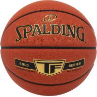 Мяч баск. SPALDING Gold TF 76857z, р.7, композит (микрофибра), коричнево-черный