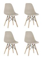 Стул Eames Style DSW бежевый x4 (разборный каркас)