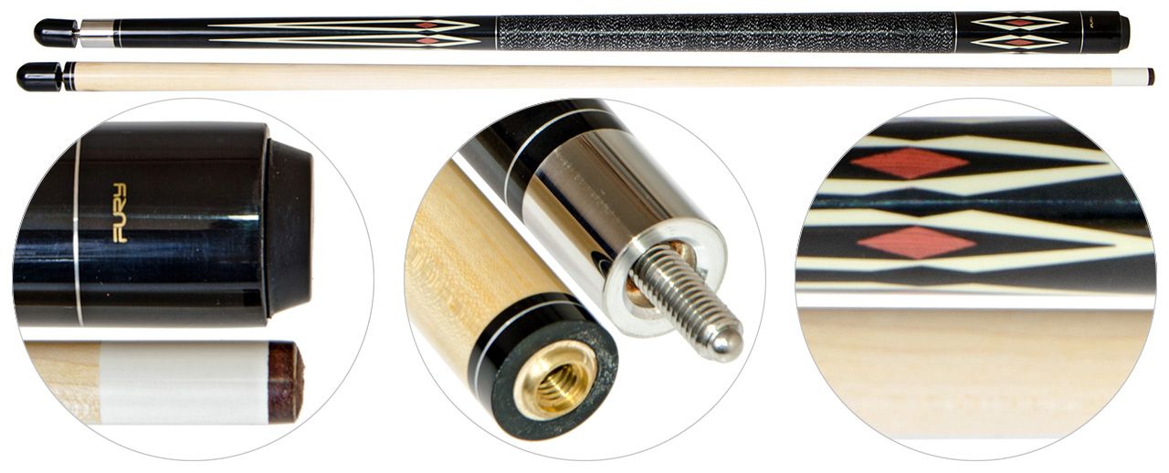 Кий / пирамида 2-pc "Fury Admiral F-150" (черный)