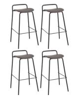 Стул барный Mantis экокожа темно-серый 4 шт.