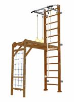 Шведская стенка Kampfer Union Wall (№2 Ореховый Высота 3 м белый антик турник)