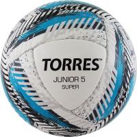 Мяч футбольный "TORRES Junior-5 Super HS"арт.F320305, р.5,вес 350-370 г, ПУ,4сл,16 п,руч.сш,бел-гол-сер