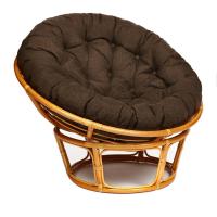 Кресло Папасан/Papasan (23/01 W) /с подушкой/ диаметр подушки 125см, 115х101х104см, медовый, ткань коричневый, 3м7-147