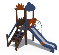 Детские уличные комплексы + Игровой комплекс "Совёнок" с металлическим скатом Н-1200 ДИО 04118