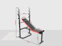 Скамьи + Скамья силовая со стойками UNIX Fit BENCH 120