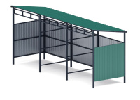 Хозяйственное оборудование + Навес контейнерной площадки для мусора (3 секции) МФ 55.02.03.3-01