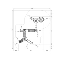 Детские уличные комплексы + Карандаши (Винтовой скат) - ДИК 2.26.06-01.С