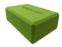 Йога и пилатес + Блок для йоги и фитнеса UNIX Fit (200 г) 23 х 15 х 7 см, 1 шт, зеленый