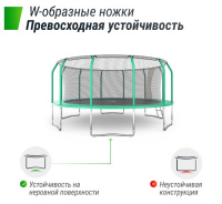 Батуты + Батут UNIX Line SUPREME BASIC 16 ft (green)