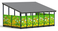 Теневые навесы, беседки + Теневой навес (Пчёлка) - МФ 71.6.4-05