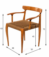 Киевницы, мебель, интерьер + Дизайнерское кресло ручной работы с плетеным сиденьем