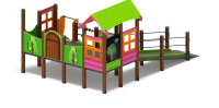 Детские уличные комплексы + Забота Лукоморье горка H 750 ДОВ 20.25.01-01