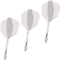 Аксессуары для игры в дартс + Литые оперения с хвостовиками Winmau Fusion Medium Clear SHAPE #6 (прозрачные)