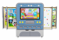 Информационные стенды + Интерактивный комплекс гражданско-патриотического воспитания «AVKompleks» в форме электропоезда метро (Модель 2)  