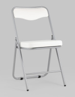 Складные стулья + Складной стул Джонни экокожа белый каркас металлик